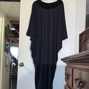 Jean Paul Gaultier Soleil Fuzzi Black Strapless Long Evening Dress Size Medium